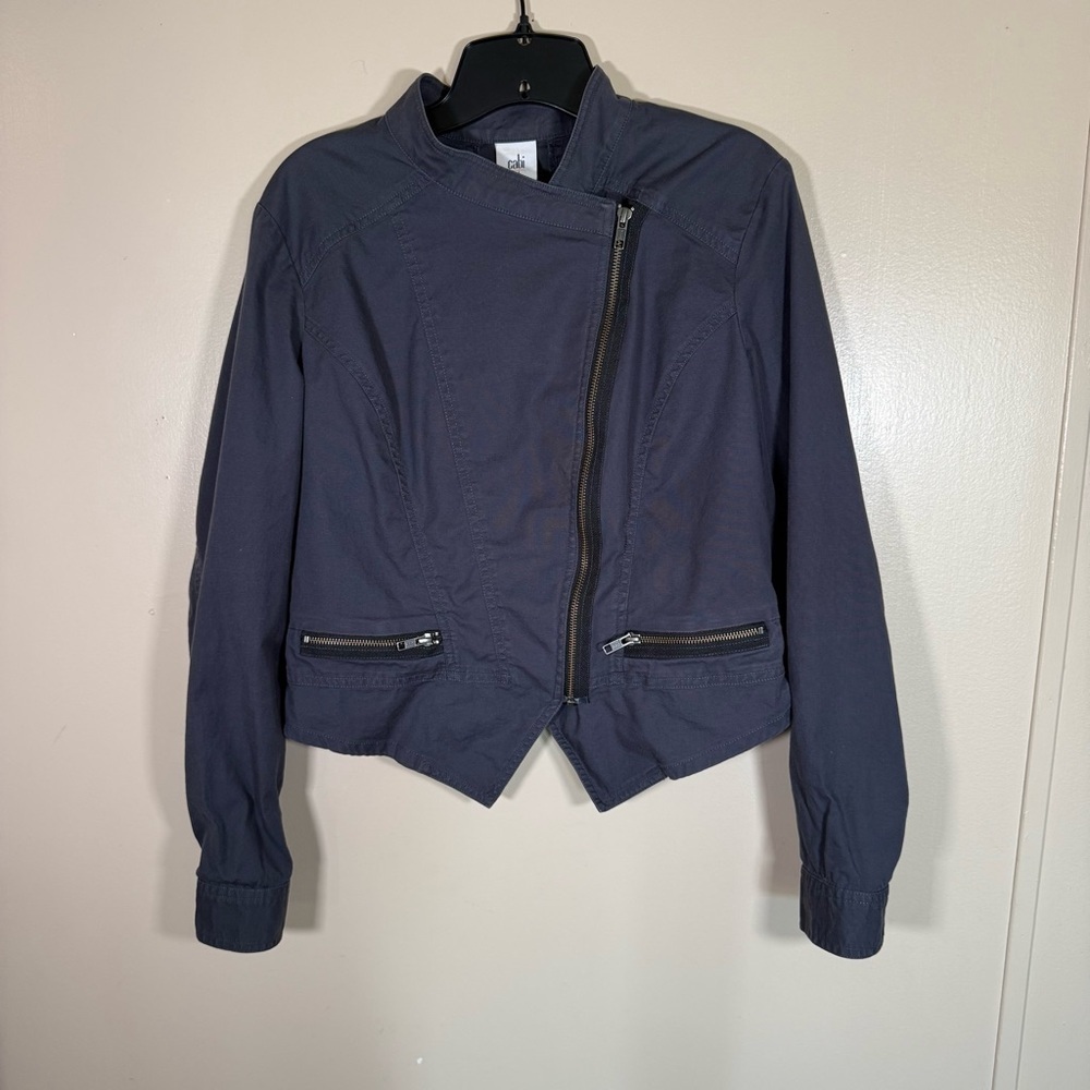 CAbi 3023 Twilight Moto Jacket Charcoal Gray Size Medium - Picture 2 of 9
